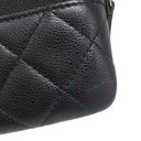 シャネル CHANEL マトラッセ フラグメントケース AP2061 ブラック キャビアスキン コインケース ゴールド金具 ココマーク