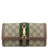 グッチ GUCCI ジャッキー1961 チェーン付き ウォレット 652681 ベージュ×エボニー GGスプリームキャンバス レザー チェーンウォレット ゴールド金具 シェリーライン