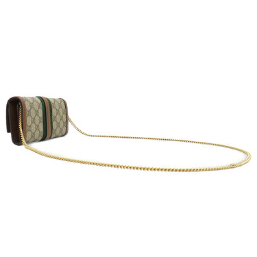 グッチ GUCCI ジャッキー1961 チェーン付き ウォレット 652681 ベージュ×エボニー GGスプリームキャンバス レザー チェーンウォレット ゴールド金具 シェリーライン