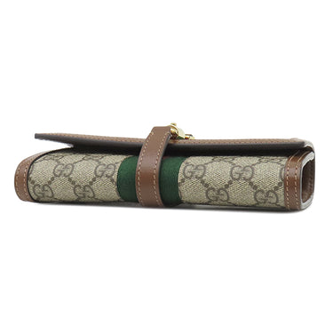 グッチ GUCCI ジャッキー1961 チェーン付き ウォレット 652681 ベージュ×エボニー GGスプリームキャンバス レザー チェーンウォレット ゴールド金具 シェリーライン