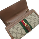 グッチ GUCCI ジャッキー1961 チェーン付き ウォレット 652681 ベージュ×エボニー GGスプリームキャンバス レザー チェーンウォレット ゴールド金具 シェリーライン