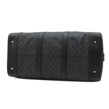 グッチ GUCCI GGスプリーム ボストンバッグ 478323 ブラック GGスプリームキャンバス レザー ボストンバッグ シルバー金具 黒 旅行カバン