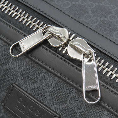 グッチ GUCCI GGスプリーム ボストンバッグ 478323 ブラック GGスプリームキャンバス レザー ボストンバッグ シルバー金具 黒 旅行カバン