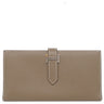 エルメス HERMES ベアンスフレ エトゥープ ヴォーエプソン 長財布 シルバー金具 グレージュ 二つ折り財布