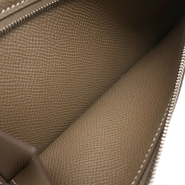 エルメス HERMES ベアンスフレ エトゥープ ヴォーエプソン 長財布 シルバー金具 グレージュ 二つ折り財布