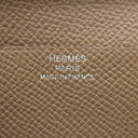 エルメス HERMES ベアンスフレ エトゥープ ヴォーエプソン 長財布 シルバー金具 グレージュ 二つ折り財布