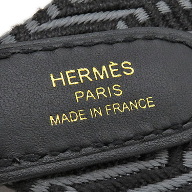 エルメス HERMES バンドリエール サングルカヴァル 50mm ブラック×グリミスティ トワルアッシュ スイフト ショルダーストラップ ゴールド金具 2024年製