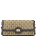 グッチ GUCCI ルーチェ スモール 786027 ベージュ×ブラウン GGキャンバス レザー 2WAYバッグ ゴールド金具 黒 シェリーライン クラッチ