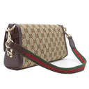 グッチ GUCCI ルーチェ スモール 786027 ベージュ×ブラウン GGキャンバス レザー 2WAYバッグ ゴールド金具 黒 シェリーライン クラッチ
