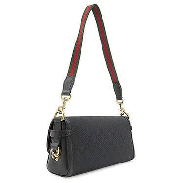 グッチ GUCCI ルーチェ スモール 786027 ブラック GGキャンバス レザー 2WAYバッグ ゴールド金具 黒 シェリーライン クラッチ