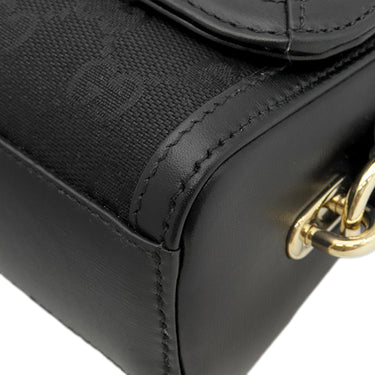 グッチ GUCCI ルーチェ スモール 786027 ブラック GGキャンバス レザー 2WAYバッグ ゴールド金具 黒 シェリーライン クラッチ