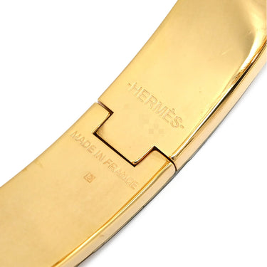 エルメス HERMES クリックH PM マロングラッセ×ゴールド GP エナメル ブレスレット Hブレス クリッククラック