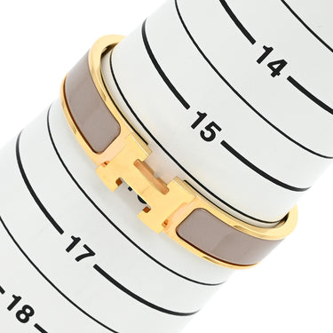 エルメス HERMES クリックH PM マロングラッセ×ゴールド GP エナメル ブレスレット Hブレス クリッククラック