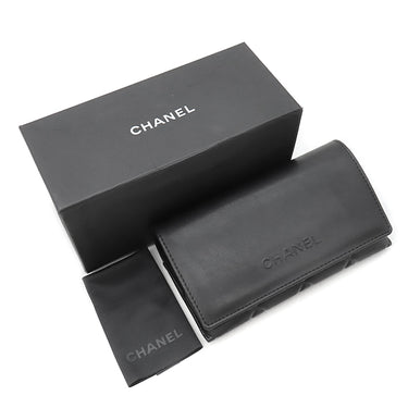 シャネル CHANEL バタフライシェイプ 59□16 4274-Q ブラック×ゴールド プラスチック メタル サングラス ゴールド金具 ココマークチェーン CC