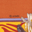 エルメス HERMES カレ140 カレジェアン レッド×オレンジ×ネイビー カシミヤ シルク スカーフ 【KACHINAS/カチナ】