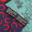 エルメス HERMES カレ140 カレジェアン レッド×ネイビー×マルチカラー カシミヤ シルク スカーフ 【A CHEVAL SUR MON CARRE/カレの馬に乗って】