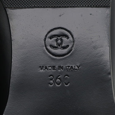 シャネル CHANEL ココマーク チェーン ローファー G35067 ブラック レザー ＃36 ローファー ゴールド金具 黒