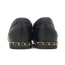 シャネル CHANEL ココマーク チェーン ローファー G35067 ブラック レザー ＃36 ローファー ゴールド金具 黒