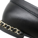 シャネル CHANEL ココマーク チェーン ローファー G35067 ブラック レザー ＃36 ローファー ゴールド金具 黒