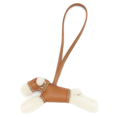 エルメス HERMES バディ 首輪付き ゴールド ムートン アニョーミロ バッグチャーム シルバー金具 新品 未使用 茶 スタッズ 2025年製