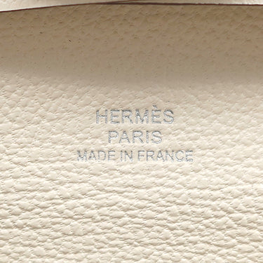 エルメス HERMES バスティア ナタ シェーブル コインケース シルバー金具 アイボリー 2026年製