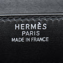 エルメス HERMES サックアデペッシュ 41 ブラック ボックスカーフ ビジネスバッグ シルバー金具 黒 ビジネスバッグ