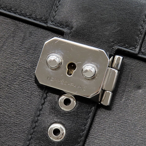 エルメス HERMES サックアデペッシュ 41 ブラック ボックスカーフ