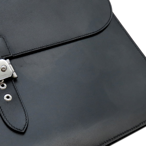 HERMES サックアデペッシュ41 ボックスカーフ エルメス HERMES サックアデペッシュ 41 ブラック ボックスカーフ