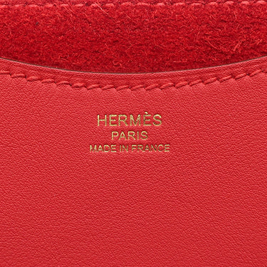 エルメス Hermes インザループ18 ルージュカザック トリヨンクレマンス ヴォースイフト ハンドバッグ ゴールド金具 赤 2025年製
