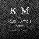 ルイヴィトン LOUIS VUITTON ポルトフォイユ マルコNM M62289 ノワール エピレザー 二つ折り財布 黒 イニシャル入り