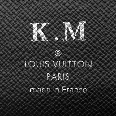ルイヴィトン LOUIS VUITTON ポルトフォイユ マルコNM M62289 ノワール エピレザー 二つ折り財布 黒 イニシャル入り