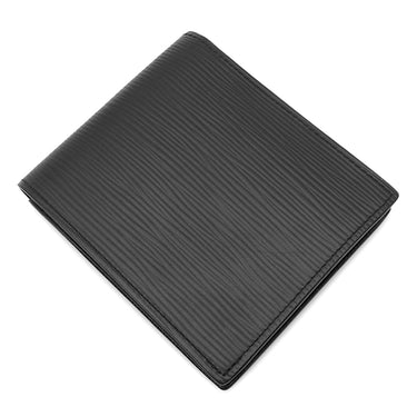 ルイヴィトン LOUIS VUITTON ポルトフォイユ マルコNM M62289 ノワール エピレザー 二つ折り財布 黒 イニシャル入り