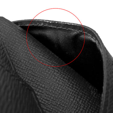 ルイヴィトン LOUIS VUITTON ポルトフォイユ マルコNM M62289 ノワール エピレザー 二つ折り財布 黒 イニシャル入り