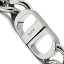 クリスチャン・ディオール Christian Dior CD ICON チェーンリンク シルバー メタル ネックレス CDロゴ チェーンネックレス