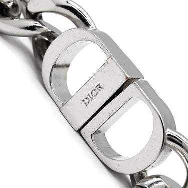 クリスチャン・ディオール Christian Dior CD ICON チェーンリンク シルバー メタル ネックレス CDロゴ チェーンネックレス