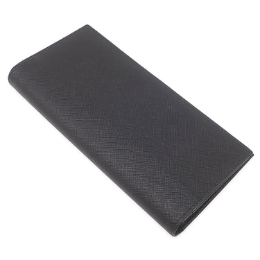 プラダ Prada サフィアーノ トライアングル 2MV836_QHH_F0002 ブラック カーフ 長財布 シルバー金具 三角ロゴ トライアングルロゴ 小銭入れ