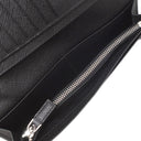 プラダ Prada サフィアーノ トライアングル 2MV836_QHH_F0002 ブラック カーフ 長財布 シルバー金具 三角ロゴ トライアングルロゴ 小銭入れ