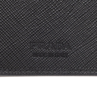 プラダ Prada サフィアーノ トライアングル 2MV836_QHH_F0002 ブラック カーフ 長財布 シルバー金具 三角ロゴ トライアングルロゴ 小銭入れ