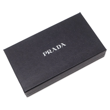プラダ Prada サフィアーノ トライアングル 2MV836_QHH_F0002 ブラック カーフ 長財布 シルバー金具 三角ロゴ トライアングルロゴ 小銭入れ