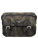 プラダ PRADA 三角ロゴ メッセンジャー バッグ カーキ ナイロン ショルダーバッグ シルバー金具 カモフラ 迷彩柄