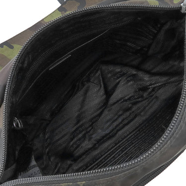 プラダ PRADA 三角ロゴ メッセンジャー バッグ カーキ ナイロン ショルダーバッグ シルバー金具 カモフラ 迷彩柄