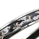 エルメス HERMES エマイユ PM ブラックXマルチカラー メタル 七宝焼き バングル シルバー金具 馬 雲 ブレスレット 七宝