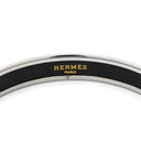 エルメス HERMES エマイユ PM ブラックXマルチカラー メタル 七宝焼き バングル シルバー金具 馬 雲 ブレスレット 七宝