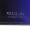 フェラガモ FERRAGAMO グラデーション カードホルダー 661201 0764071 ブラック×ブルー レザー カードケース 新品 未使用 黒 青 名刺入れ