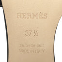 エルメス HERMES オアジス H071002Z ブラック カーフ #37 1/2 サンダル 新品未使用 H型 ヒールサンダル 黒