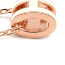 エルメス HERMES ポップアッシュ ミニ ペンダント ホワイト×ローズゴールド GP ラッカー ネックレス ピンクゴールド金具 白 Hモチーフ 新品 未使用