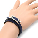 エルメス HERMES ビーアピ ドゥブルトゥール ネイビー×イエロー ヴォースイフト メタル T2 ブレスレット シルバー金具 紺 黄 behapi リバーシブル バイカラー 2連