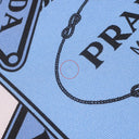 プラダ PRADA プリントシルクツイル スカーフ 90 1FF001 2DGY セレステ シルク スカーフ ロゴ ヘリテージ
