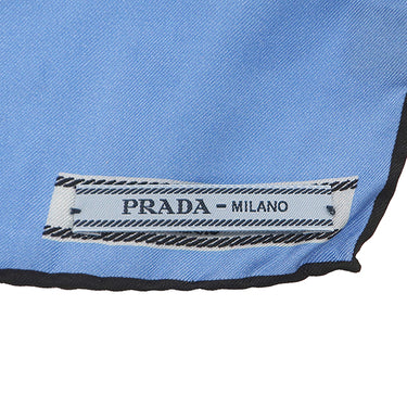 プラダ PRADA プリントシルクツイル スカーフ 90 1FF001 2DGY セレステ シルク スカーフ ロゴ ヘリテージ