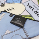 プラダ PRADA プリントシルクツイル スカーフ 90 1FF001 2DGY セレステ シルク スカーフ ロゴ ヘリテージ